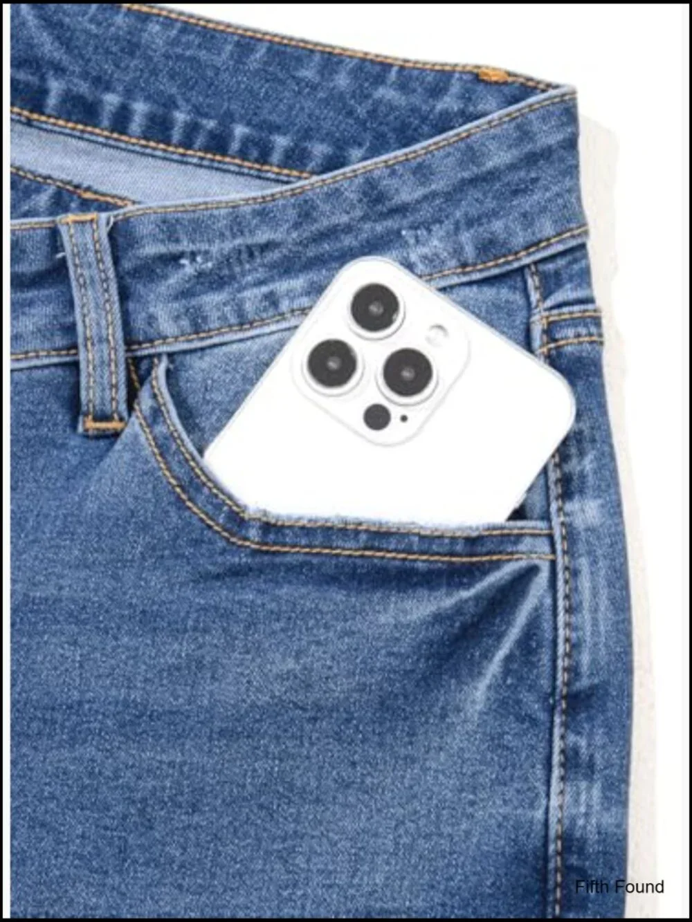 High Waisted Bell Bottom Flare Jeans Stretchy Ripped Distressed Raw Hem Pockets - Picture 4 of 7